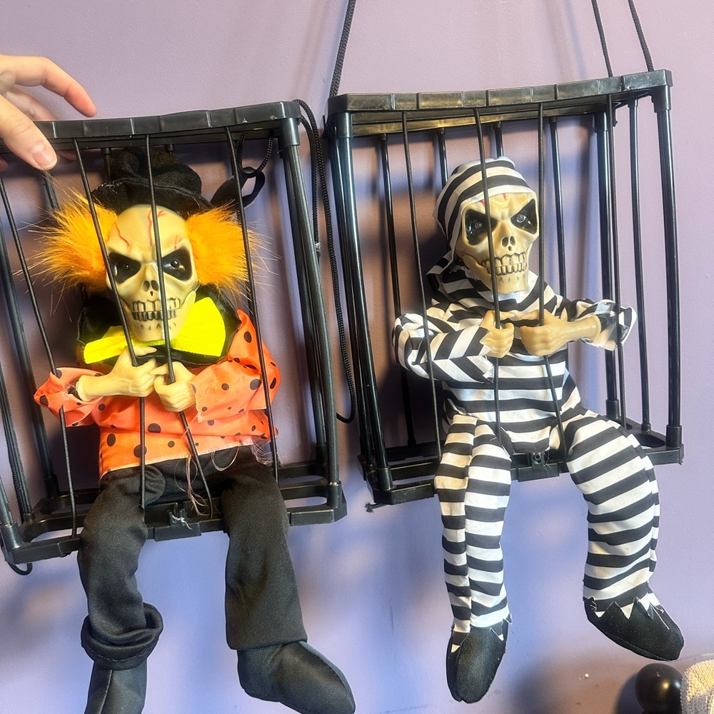 Skeleton Jail Cell Hanging Toys